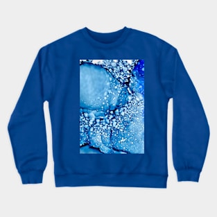 “Blue Lagoon Alcohol Ink Abstract” Crewneck Sweatshirt